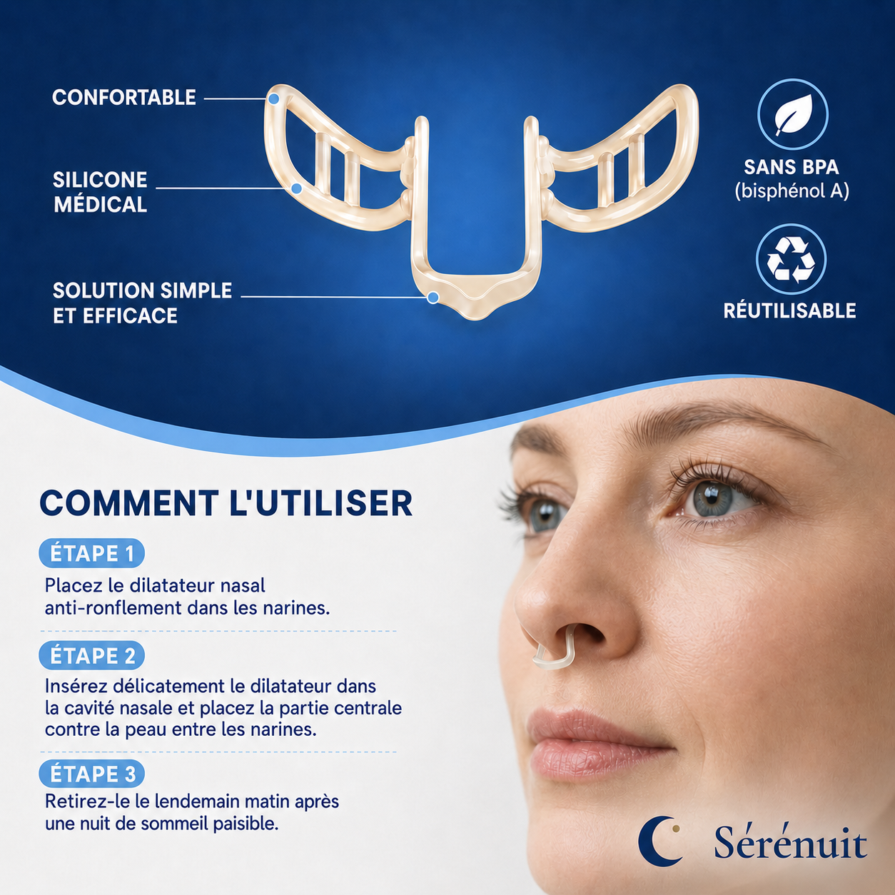 Dilatateur Nasal — Respiration nocturne plus confortable (2pcs)