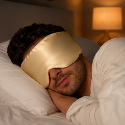 Masque de sommeil en soie de mûrier 100%